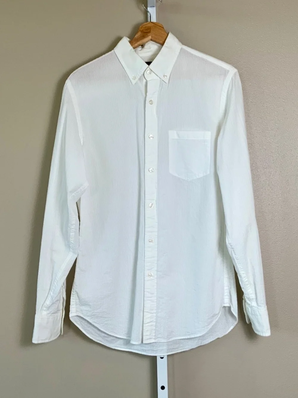 J. Crew Textured Stripe Button Down Shirt